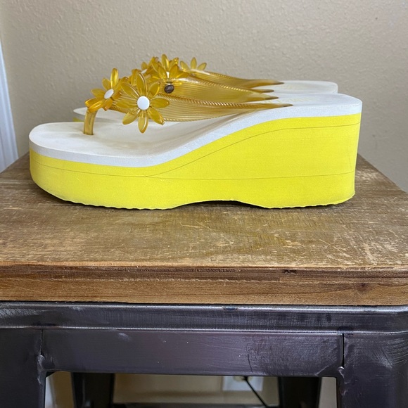 Sam & Libby 90s Y2K Chunky Square Toe Wedges - Picture 6 of 11